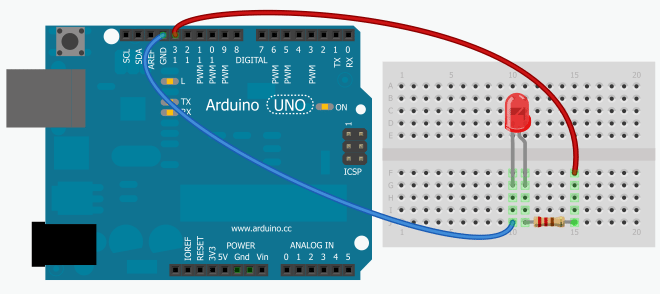 Podłączenie diody LED do Arduino