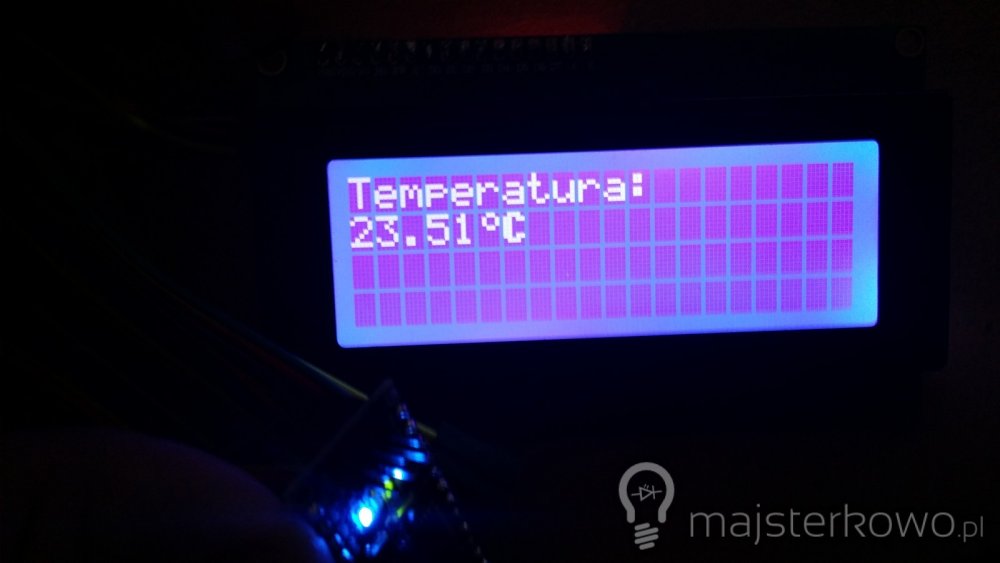 Przesyłanie temperatury do drugiego Arduino i wyświetlanie jej na LCD