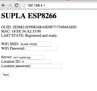 ESP8266 Ustawienia