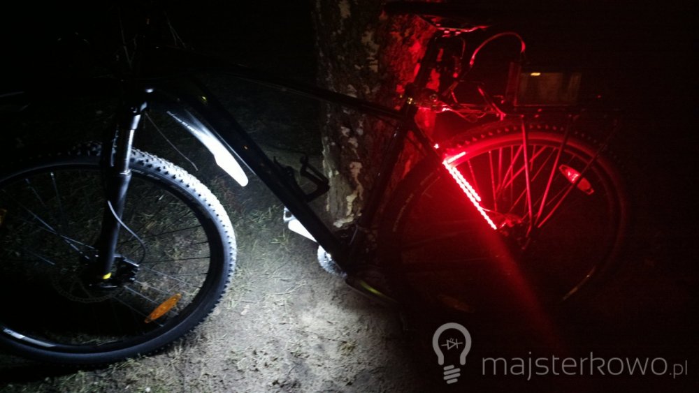 LEDowe oświetlenie roweru.