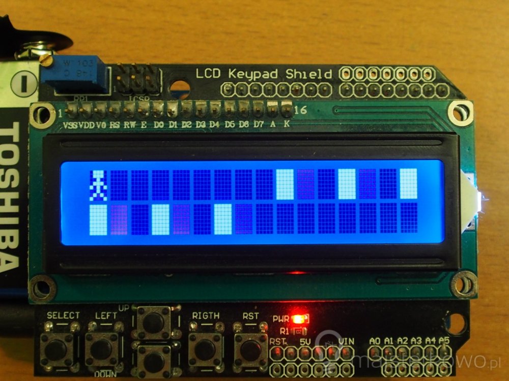 Arduino Game 16×2 LCD  – programowanie obiektowe