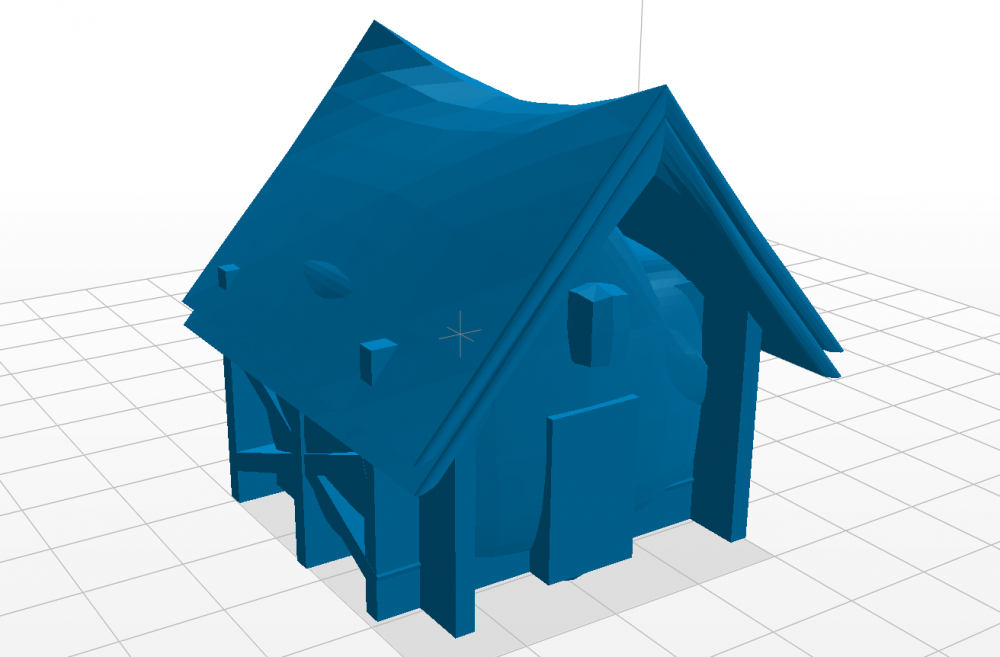 Domek wymodelowany w 3D Builder