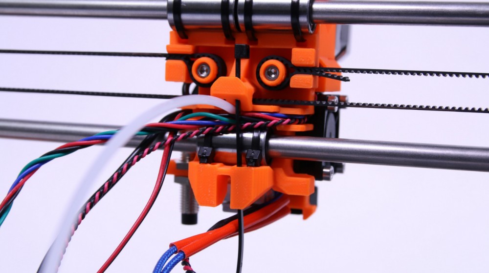 Prusa i3 MK2 - organizacja wiązki przewodów