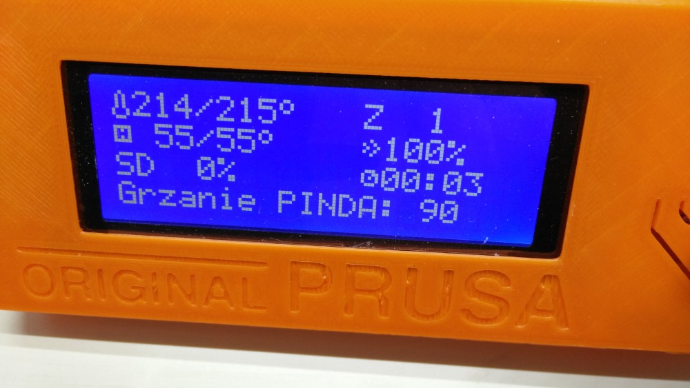 Prusa i3 MK2S - nagrzewanie czujnika PINDA
