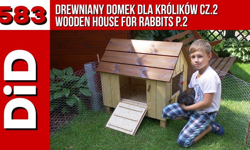 Drewniany domek dla królików