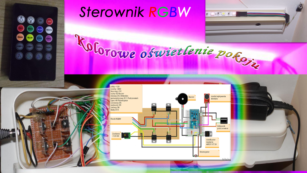 Kolorowe oświetlenie pokoju – własny sterownik RGBW