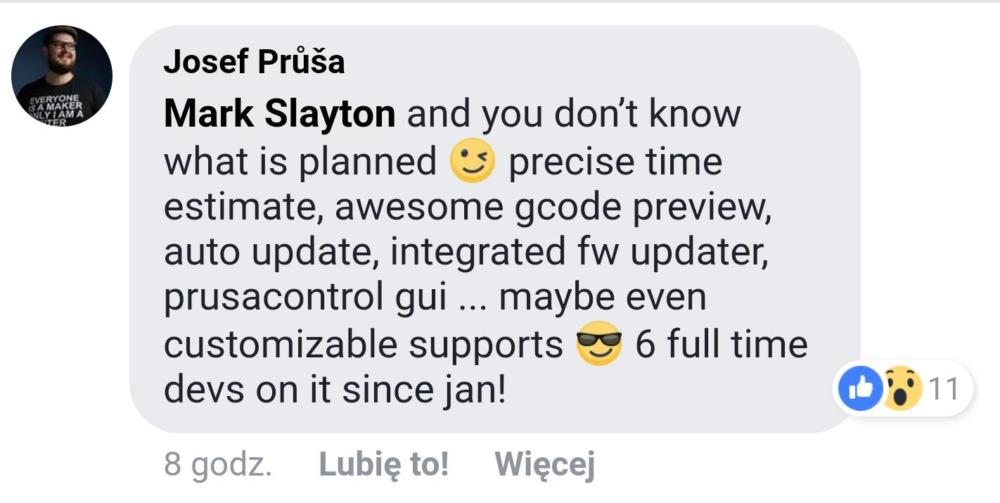 Josef Prusa - Slic3r & Prusa Control update