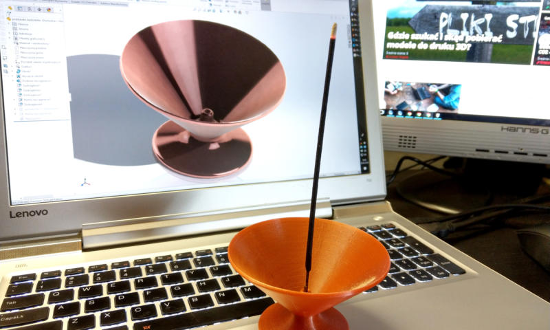 Podstawka do kadzidełek – miniprojekt do Druku 3D