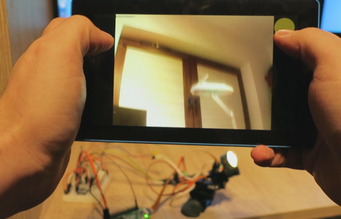 Obraz z Raspberry Pi w oknie przeglądarki + sterowanie pozycją + oświetlenie