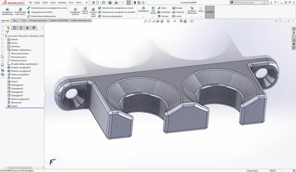 Projekt 3D w SOLIDWORKS