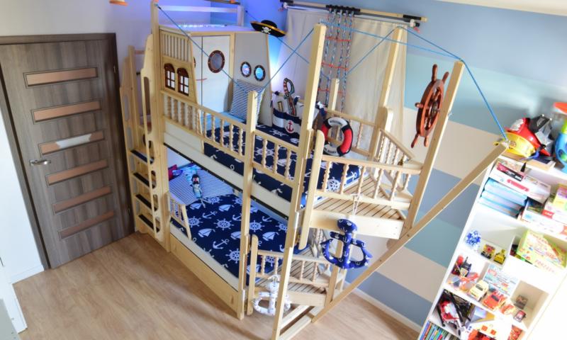 Budowa łóżka piętrowego dla dziecka – statek – timelapse